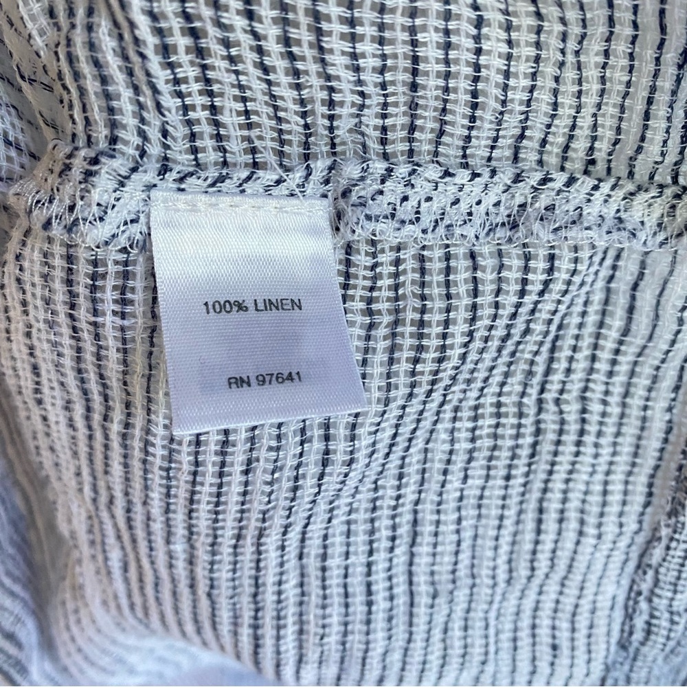 Pure Jill J. Jill Oversized Linen Gauze Gradient Tee - White to Light Blue 2X - Picture 5 of 7